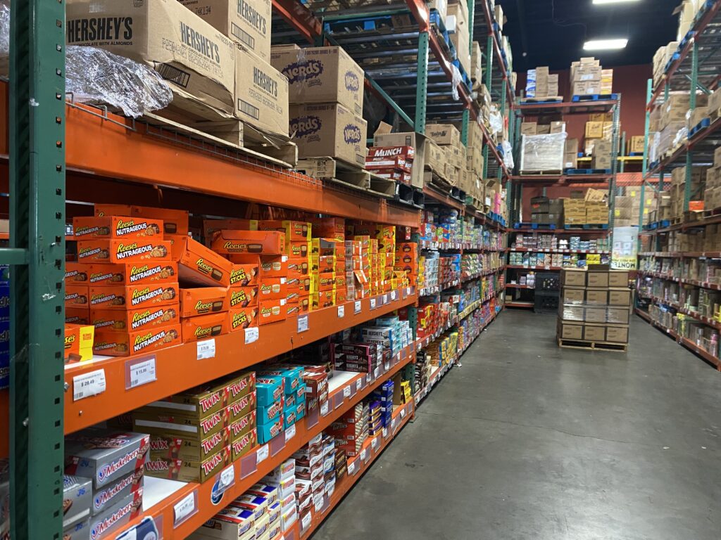 Al Eryani Wholesale candy and chocolate aisle