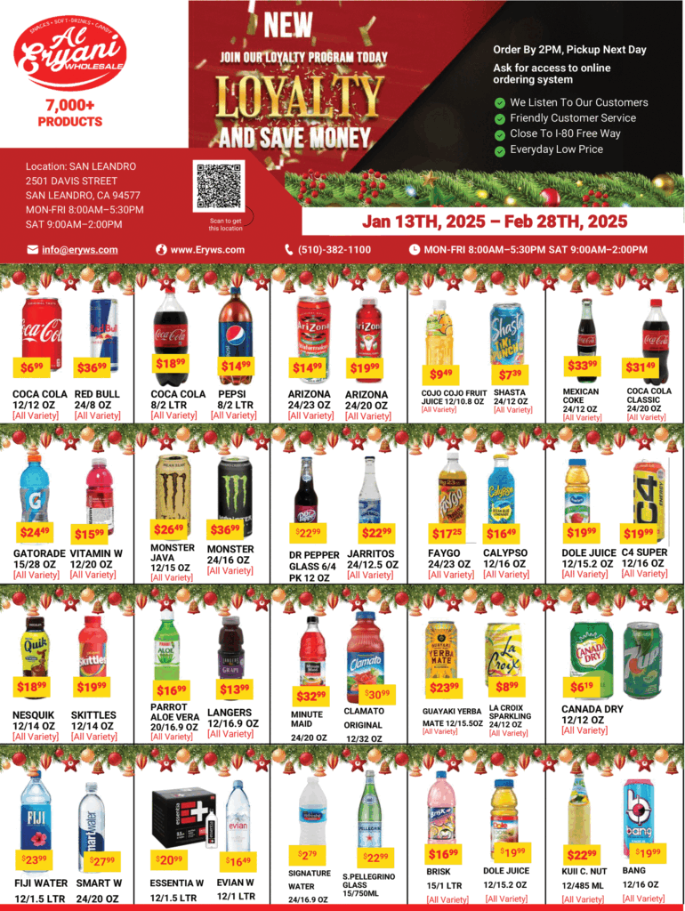 Monthly specials flyer